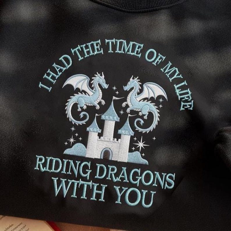Fourth Wing Dragon Rider Embroidered Sweatshirt, Fourth Wing hirt, Dragon Rider Shirt, Basgiath War College Shirt, Dragon Books Lover Shirt