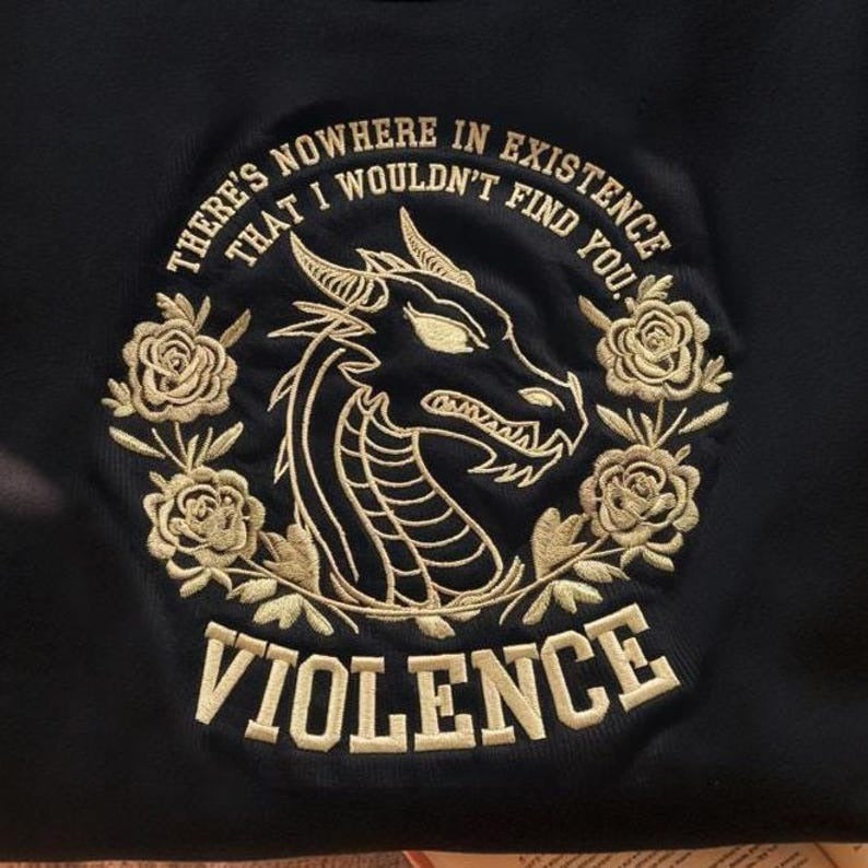 Fourth Wing Embroidered Sweatshirt, Basgiath War College Sweater, Bookish Shirt, Xaden Riorson, Gifts For Readers, Fantasy Book Dragon Shirt