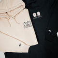 Funny White Bear Couple Custom Roman Numeral Matching Embroidered Hoodies For Couples