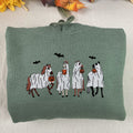 Embroidered Horse Ghost Halloween Sweatshirt or Hoodie, Gift for Horse Lovers