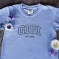 Comfort ColorÂ® Embroidered Gigi Shirt with Grandkids Names