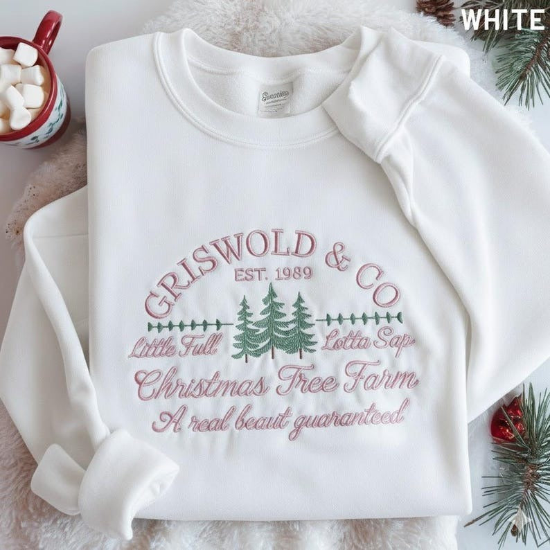 Griswold Christmas Tree Farm Embroidered Sweatshirt, Griswold Shirt, Christmas Movie Shirt, Family Christmas Shirt, Christmas Vacation Shirt