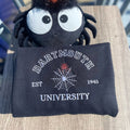 Comfort ColorÂ® Custom Embroidered University Spiderweb Halloween T-Shirt or Sweatshirt