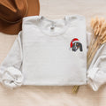 Embroidered Spaniel Christmas Sweatshirt, Santa Spaniel Crewneck or Hoodie