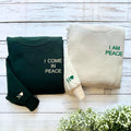 Custom Embroidered I Come In Peace I Am Peace Matching Sweatshirt or Hoodie
