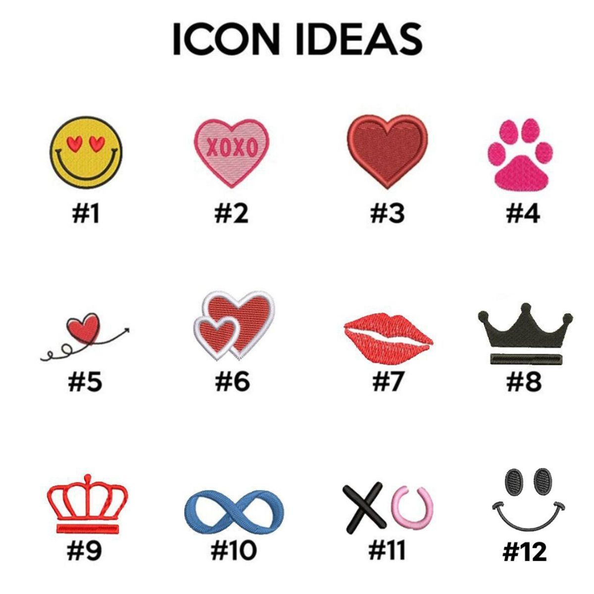 Custom Embroidered Cute Cartoon Roman Numeral Matching T-shirts for Couples