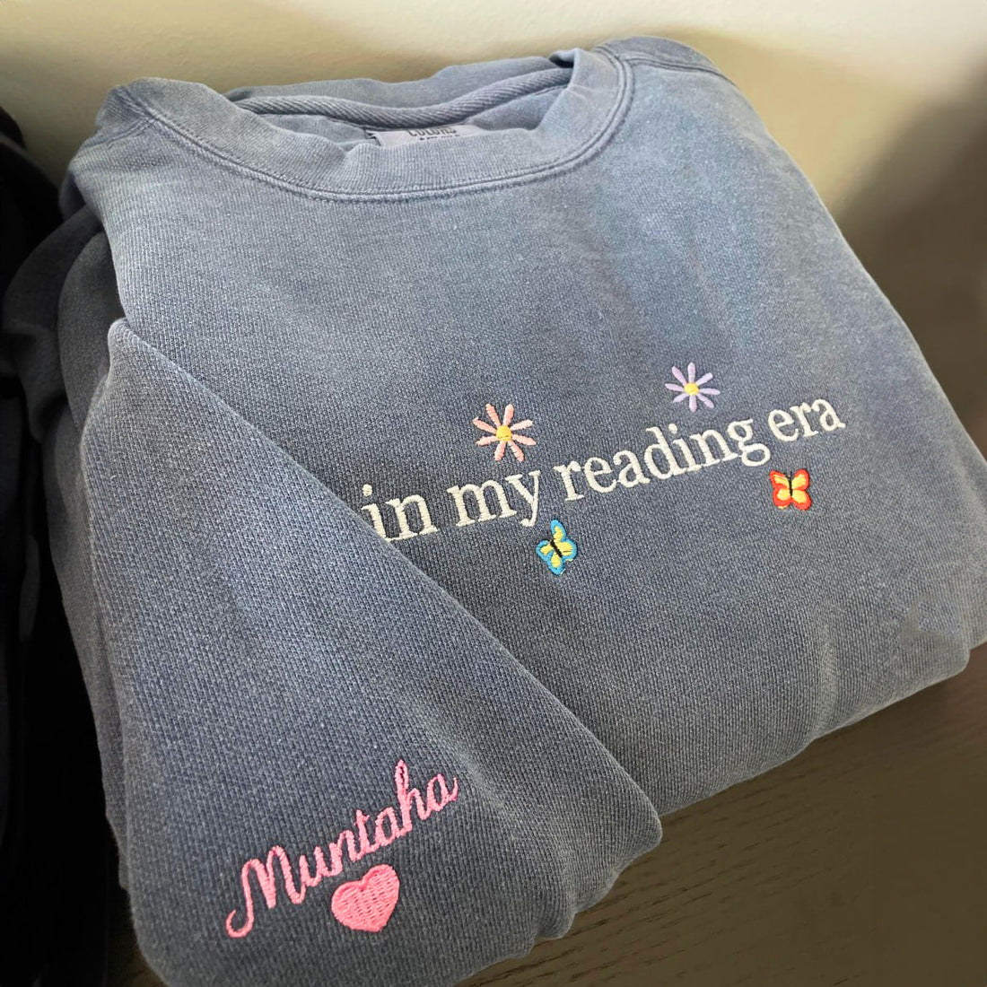Comfort ColorÂ® Embroidered In My Reading Era Sweatshirt or T-Shirt