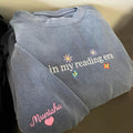 Comfort ColorÂ® Embroidered In My Reading Era Sweatshirt or T-Shirt