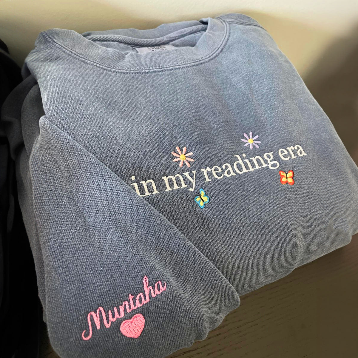 Comfort ColorÂ® Embroidered In My Reading Era Sweatshirt or T-Shirt