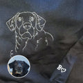 Labrador Sweatshirt or Hoodie, Custom Embroidered Gift from Photo Name