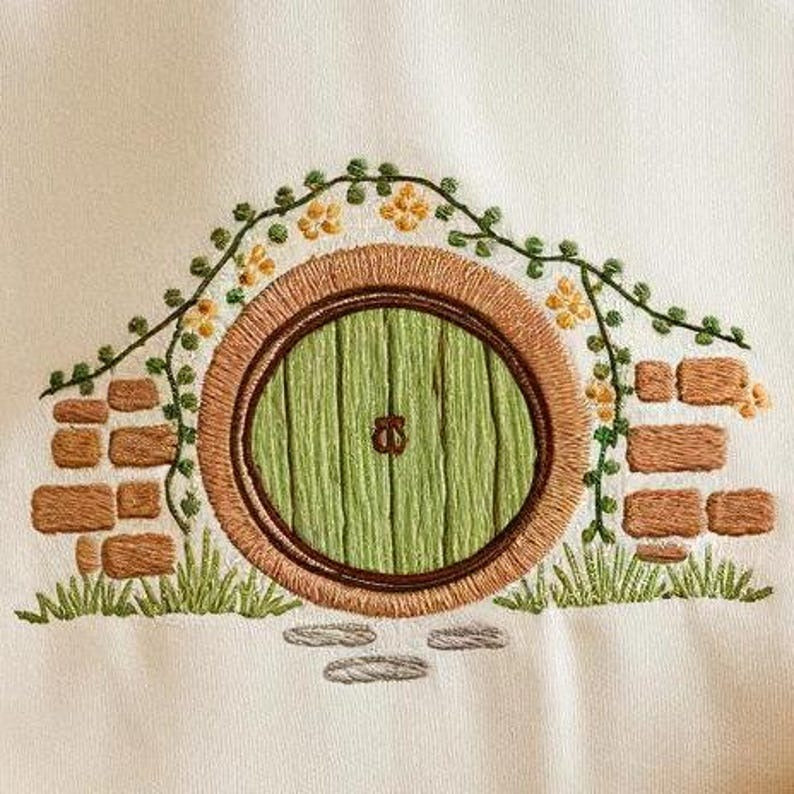 Magic Door Embroidered Sweatshirt, Magic Door Shirt, Cottage House Door Shirt, Fantasy Book Shirt, Middle Earth Wizard Journey Fellowship