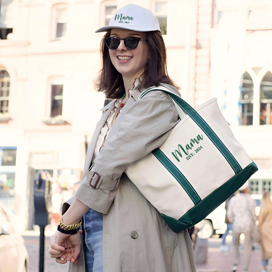 Mamaâ€™s Accessories Bundle: Embroidered Hat & Chic Tote Bag