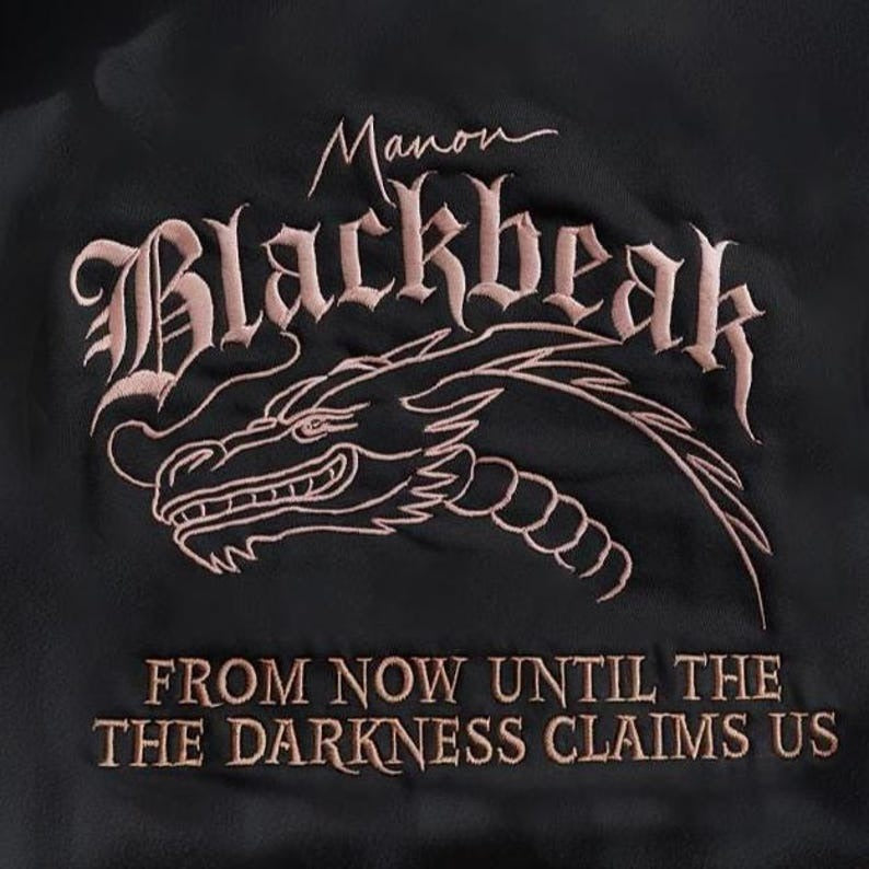 Manon Blackbeak Throne of Glass Embroidered Sweatshirt, Throne of Glass Merch, Terrasen Shirt, The Thirteen Sweater, Dragon Book Sweatshirt