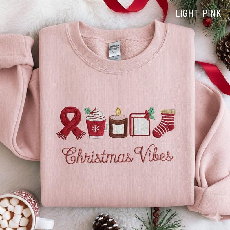 Merry Christmas Embroidered Sweatshirt, Christmas Vibe Sweatshirt, Christmas Sweater, Winter Holiday Sweatshirt, Cozy Season Christmas Shirt