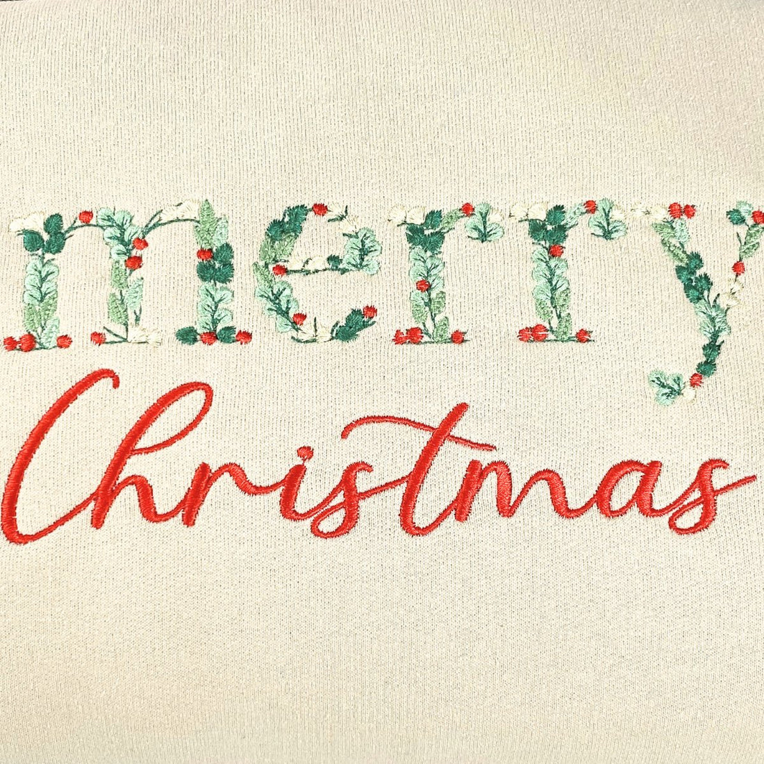 Merry Christmas Sweatshirt / Hoodie, Embroidered Gift for Women Men