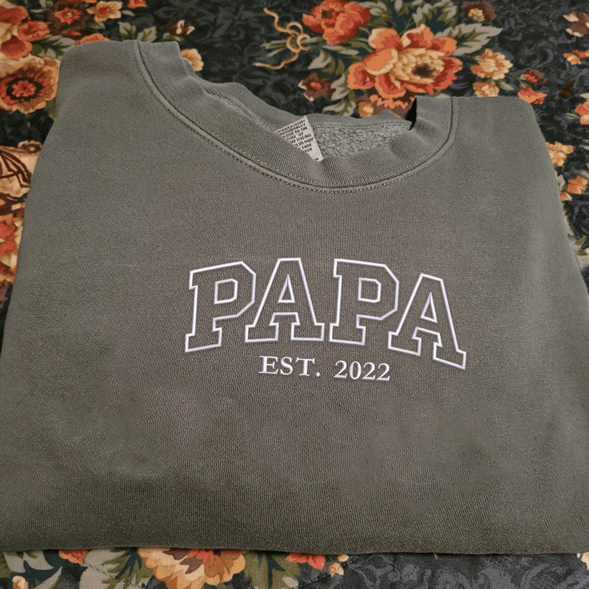 Comfort ColorÂ® Embroidered Papa Shirt, Gift for Father's Day