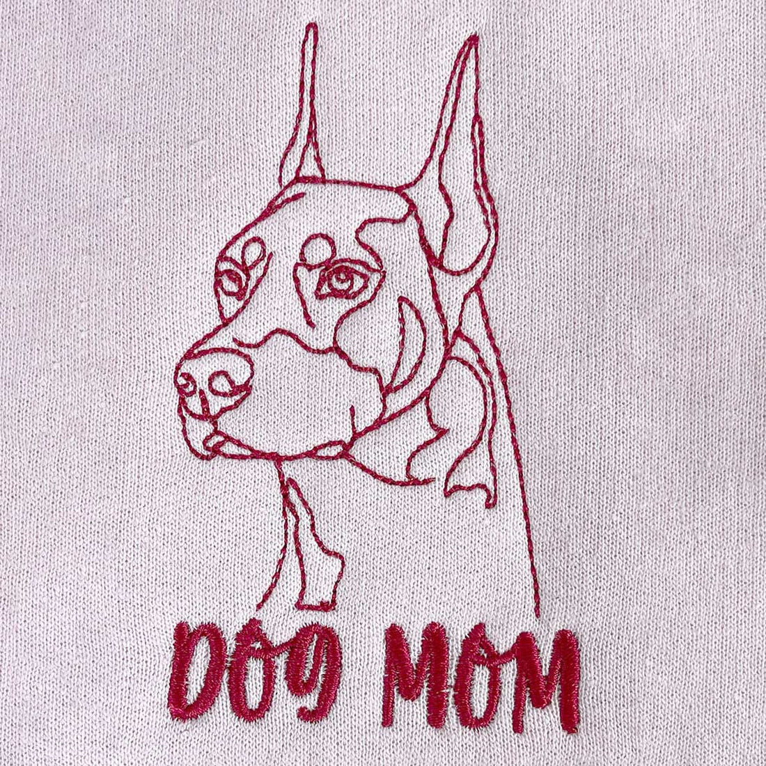 Personalized Doberman Dog Mom Embroidered Collar Shirt, Custom Shirt with Dog Name, Best Gifts For Doberman Lovers