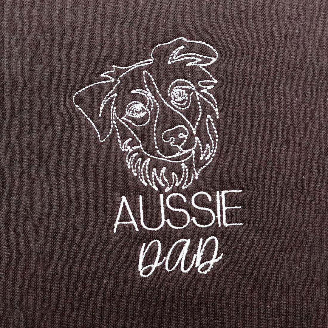 Personalized Australian Shepherd Dog Dad Shirt Embroidered Collar, Custom Shirt with Dog Name, Best Gifts For Australian Shepherd Owners