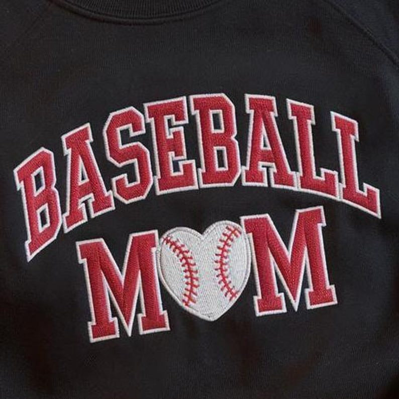 Personalized Baseball Mom Embroidered Sweatshirt, Baseball Name Shirt, Baseball Mom Shirt, Gameday Cheer Mom Shirt, Baseball Shirt for Mom