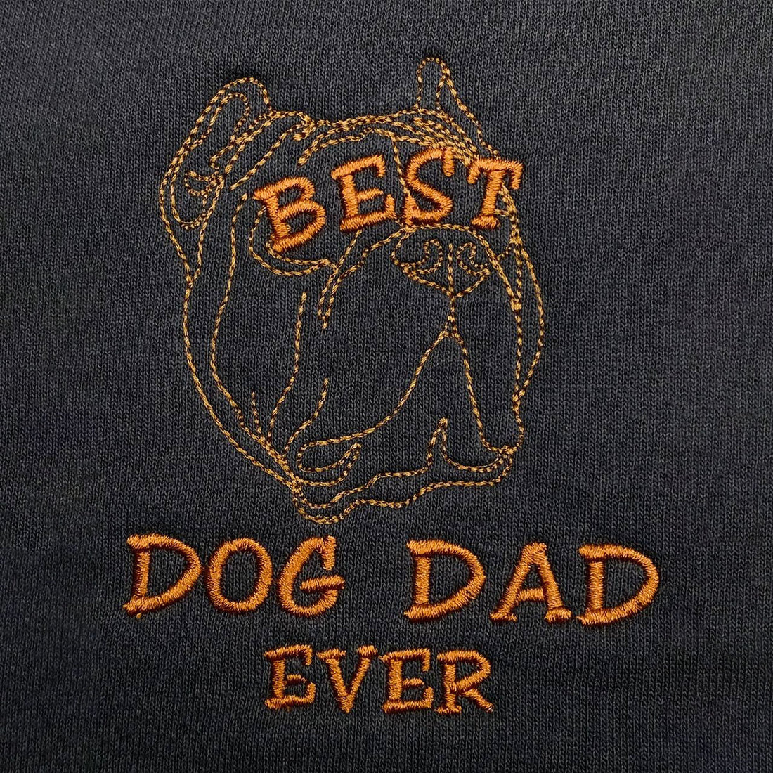 Personalized Best Pitbull Dog Dad Ever Embroidered Colar Shirt, Custom Shirt with Dog Name, Best Gifts for Pitbull Lovers