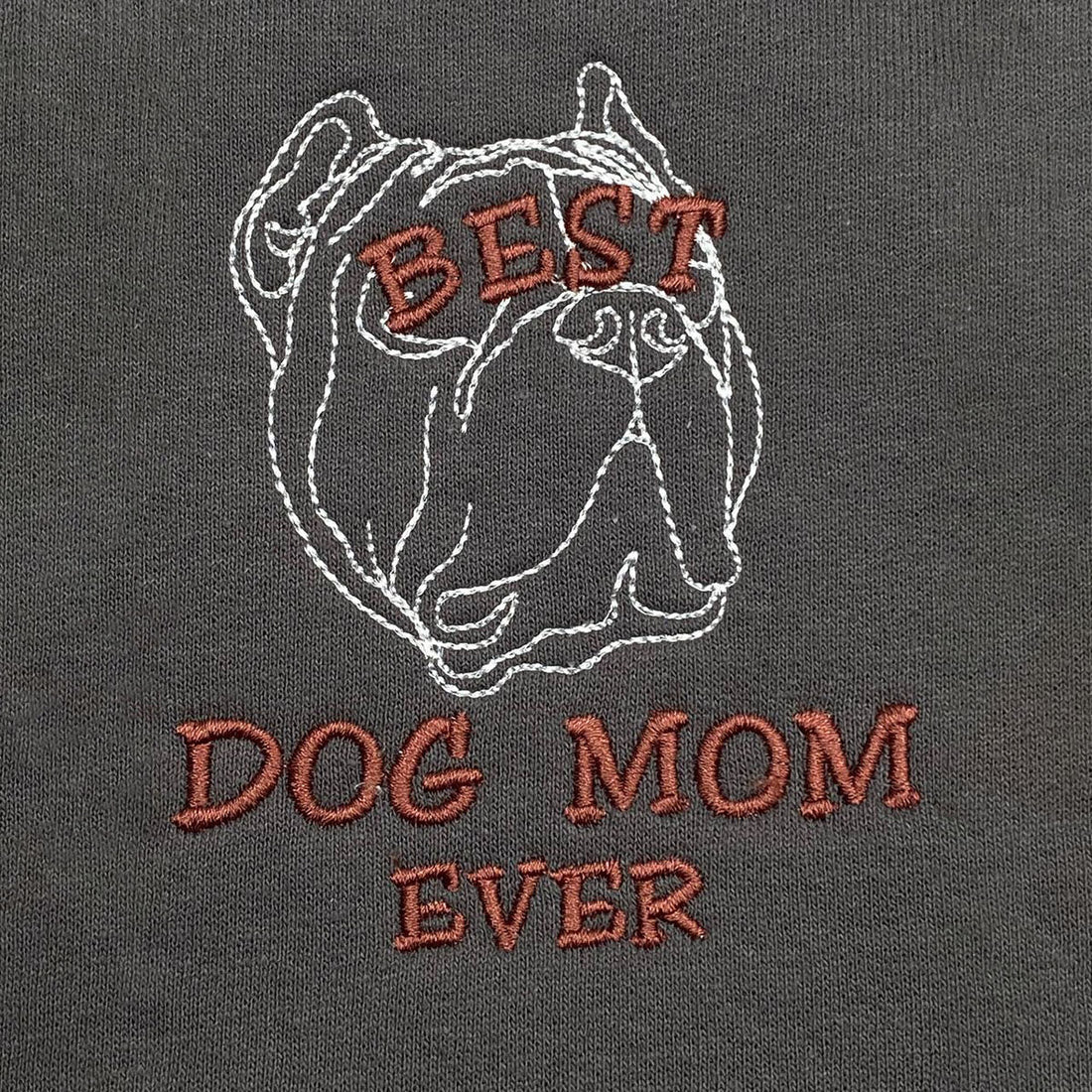 Personalized Best Pitbull Dog Mom Ever Embroidered Collar Shirt, Custom Shirt with Dog Name, Best Gifts for Pitbull Lovers