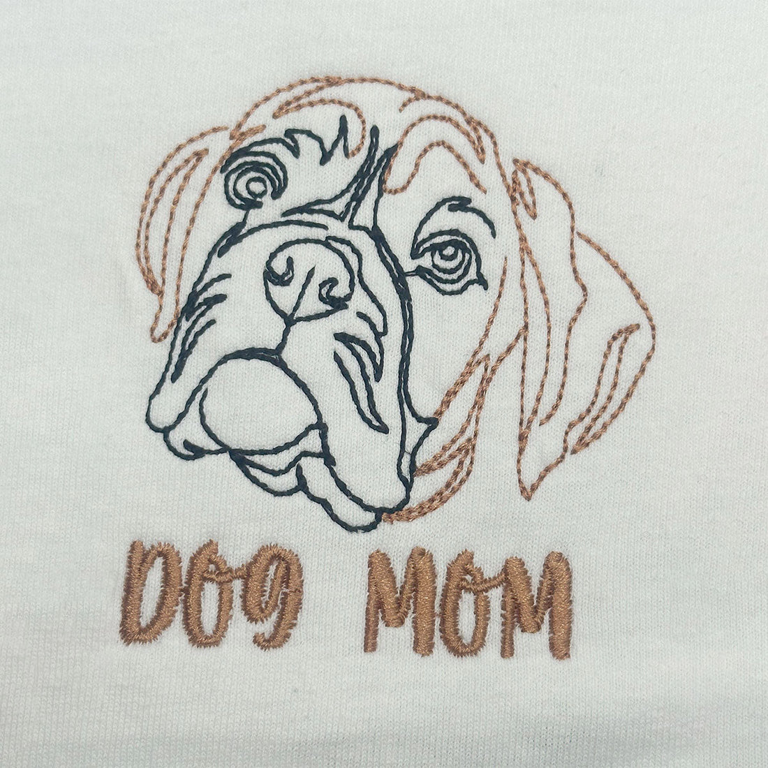 Personalized Boxer Dog Mom Shirt Embroidered Collar, Custom Shirt with Dog Name, Best Gifts For Boxer Lovers