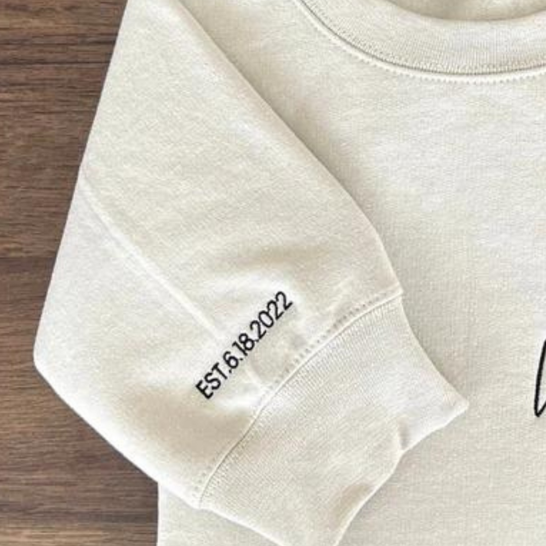 1992 Sweatshirt Embroidered, Personalized Birthday Gifts for Best Friend with Custom Initial Heart on Sleeve