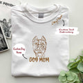 Personalized Cane Corso Dog Mom Shirt Embroidered Collar, Custom Shirt with Dog Name, Cane Corso Gifts Dog Lovers
