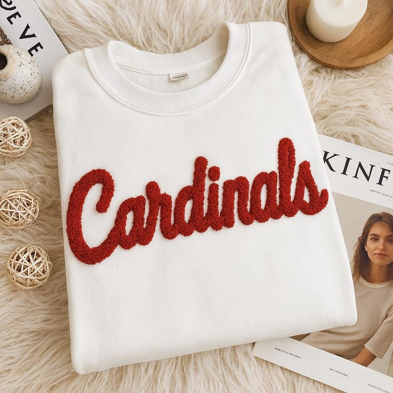 Personalized Chenille YARN EMBROIDERED Sweatshirt, New York Football Crewneck, Giant T-Shirt, New York Football Tshirt, New York Fan Gift