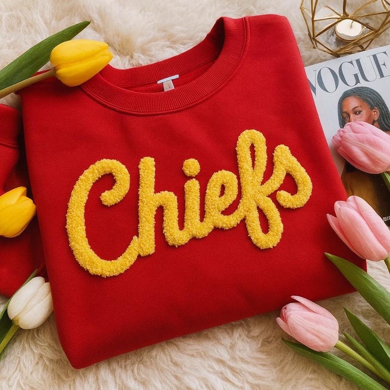 Personalized Chenille YARN EMBROIDERED Sweatshirt, Vintage Lion Shirt, Game Day Shirt, Mascot shirt, College Spirit