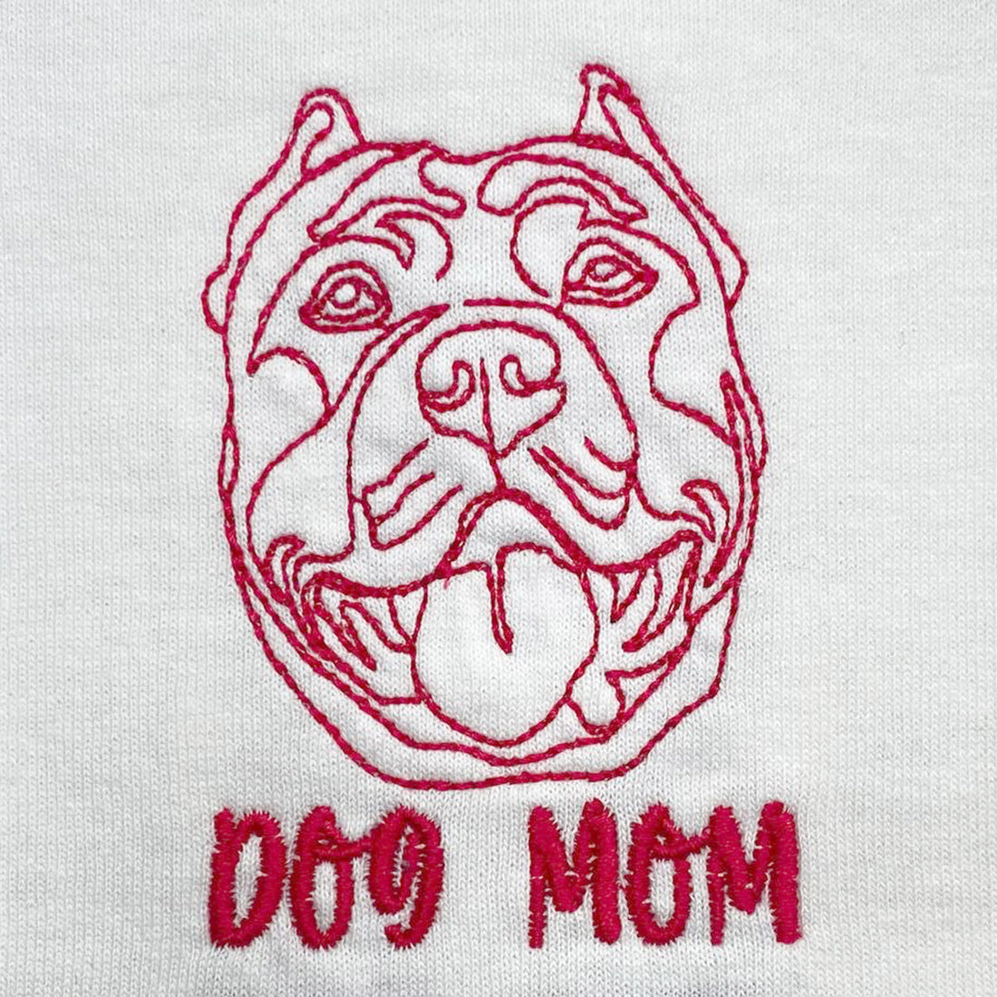 Personalized Pitbull Dog Mom Embroidered Collar Shirt, Custom Shirt with Dog Name, Best Gifts for Pitbull Lovers