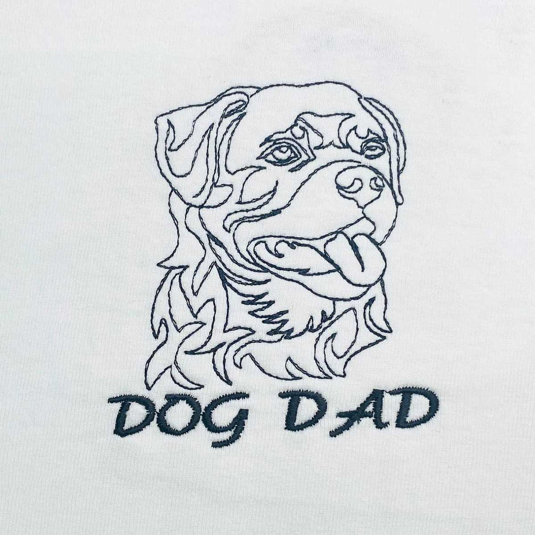 Personalized Rottweiler Dog Dad Shirt with Dog Name & Embroidered Collar, Unique Gifts For Rottweiler Lovers