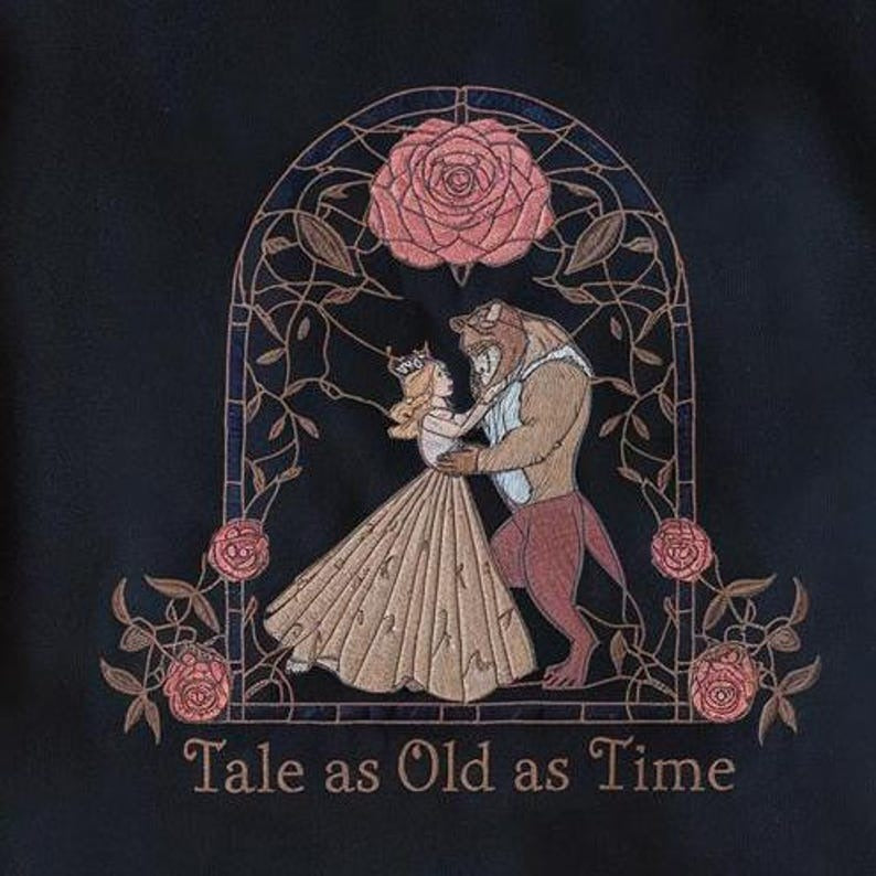 Retro Tales As Old As Time Embroidered Sweatshirt, Tales Lovers Sweatshirt, Cute Girly Shirt, Fairy Tales Sweatshirt, Book Lover Sweatshirt