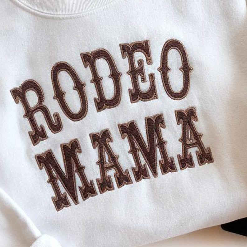 Rodeo Mama Embroidered Sweatshirt, Rodeo Daddy Embroidered Sweatshirt, Western Mama Shirt, Rodeo Sweatshirt for Dad Mom, Western Daddy Shirt
