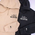 He She Is My Valentine Custom Embroidered Matching Hoodies For Couples