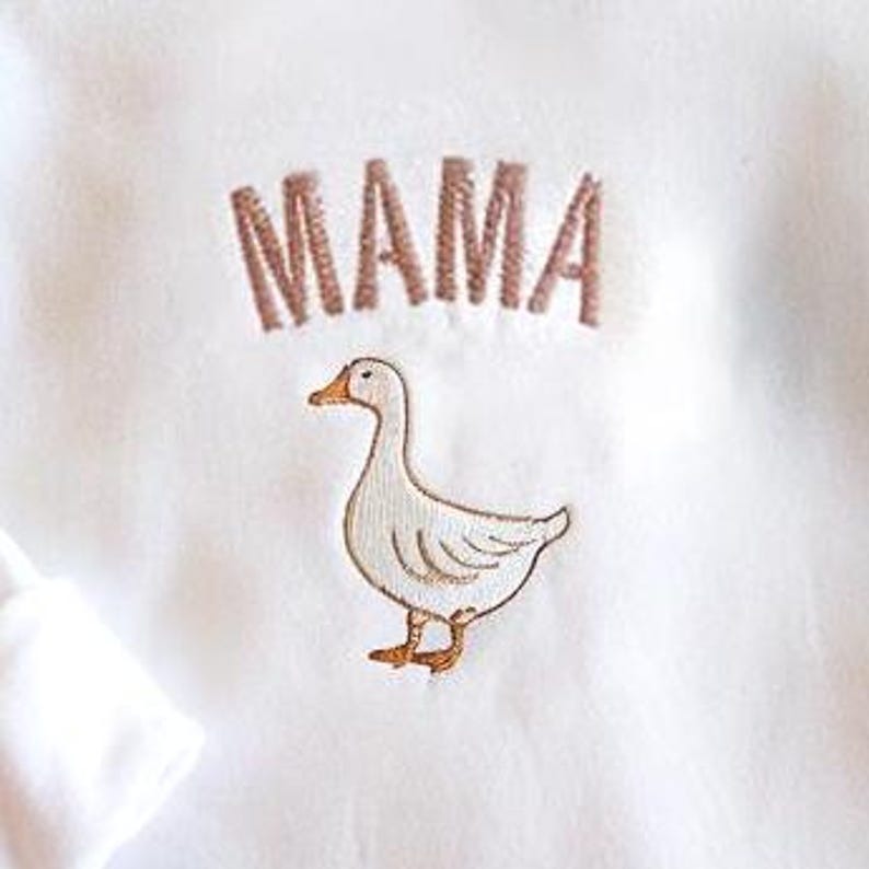 Silly Goose Mama Dada Embroidered Sweatshirt For Family, Goose Themed Mom and Dad Matching Outfit, Birthday Mama Dada Goose Matching Shirt