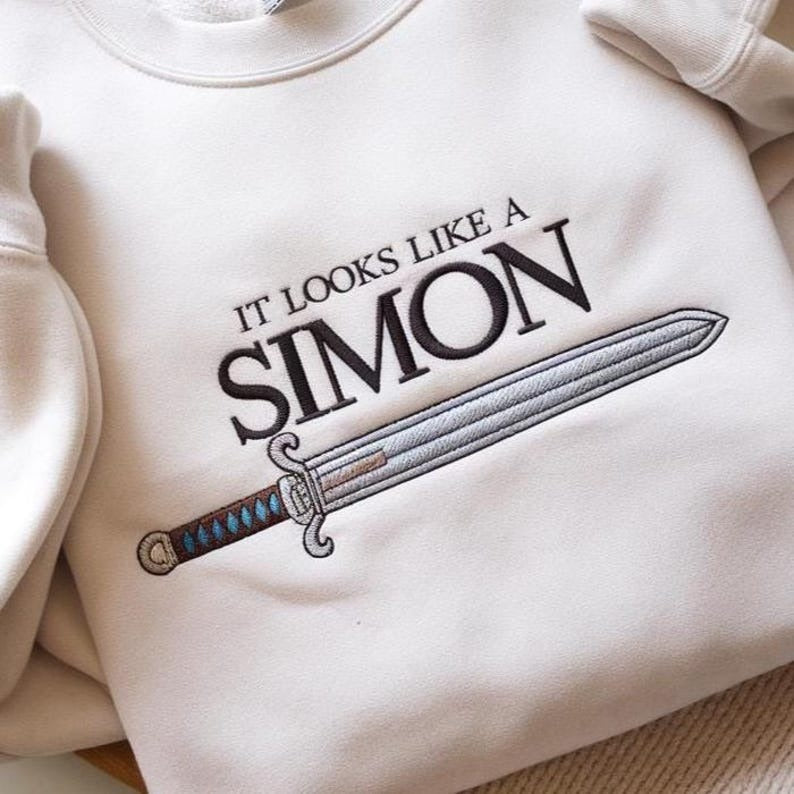 Simon the Sword Embroidered Sweatshirt, Quicksilver Sweatshirt, Kingfisher Sweatshirt, Fantasy Book Dragon Shirt, Fantasy Book Club Merch