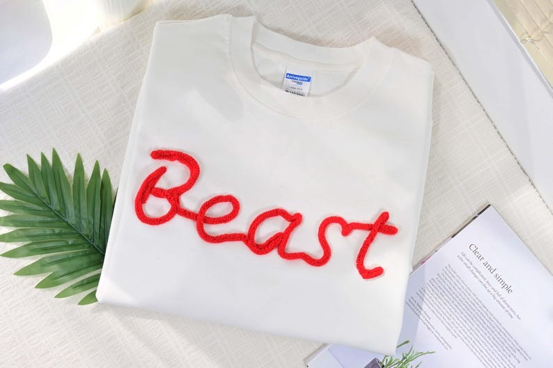 Sports Team Sweatshirt - Chenille Yarn Embroidered Sweatshirt - Fuzzy Letter Spirit Wear - College Teams - Pro Teams - High School Teams