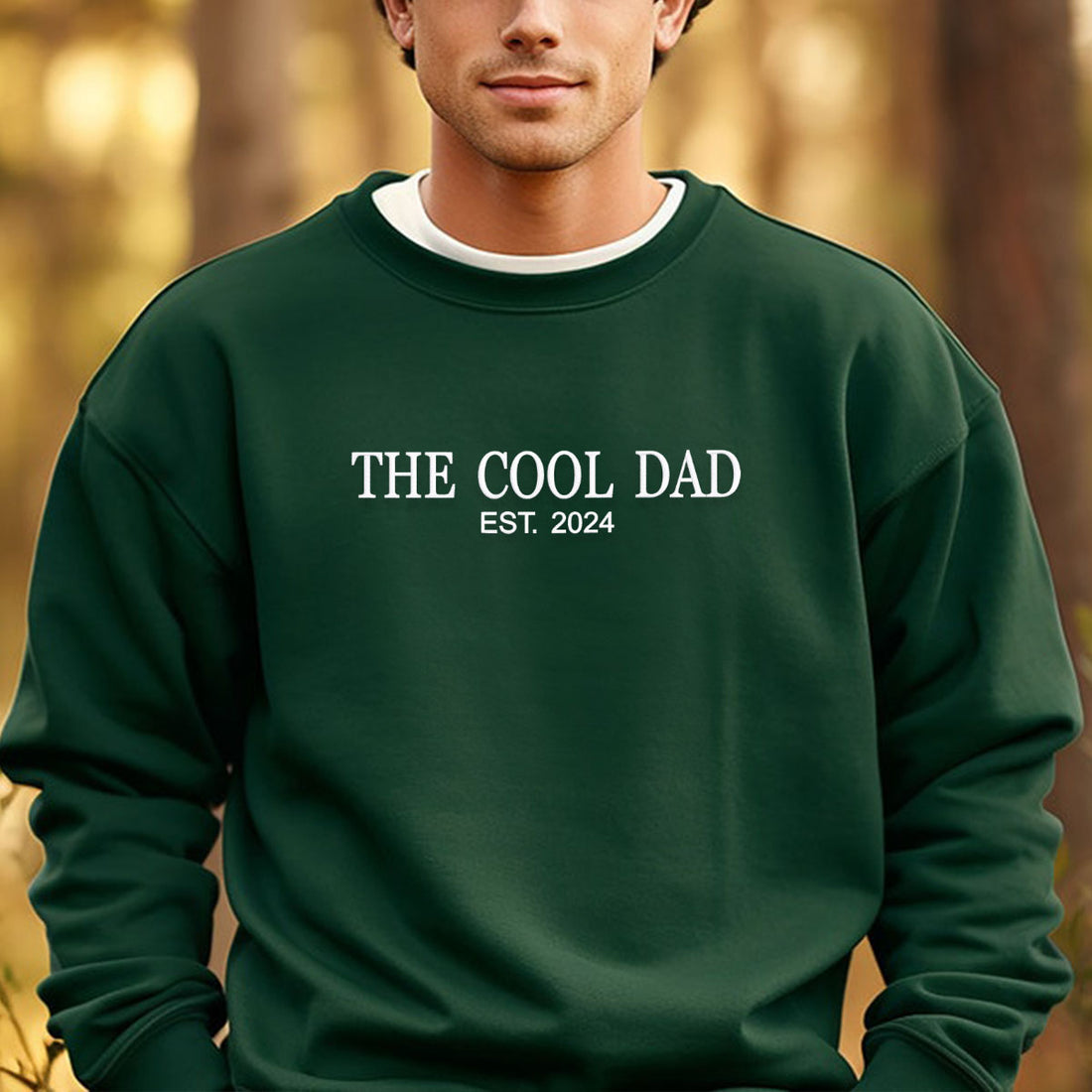 The Cool Dad Sweatshirt/Hoodie with Custom Embroidered "Est. Year Became Father