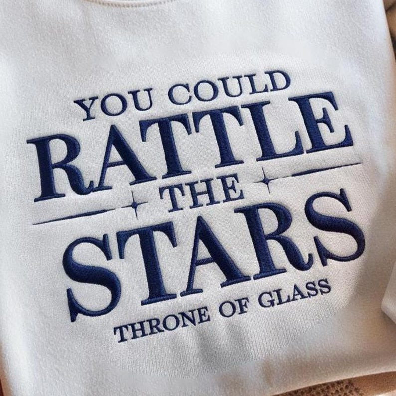 Terrasen Throne of Glass Embroidered Sweatshirt, Throne of Glass Merch, The Thirteen Sweater, Dragon Book Sweatshirt, ACOTAR TOG Sweatshirt