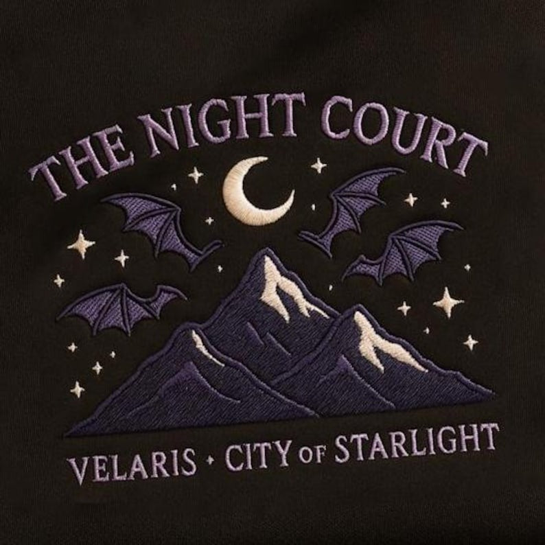 The Night Court Velaris – City Of Starlight Embroidered Sweatshirt, Night Court Shirt, Sarah J Maas Merch, ACOTAR Velaris City Sweatshirt