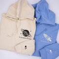 To The Moon and Back Custom Embroidered Matching Hoodies For Couples