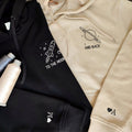 To The Moon and Back Custom Embroidered Matching Hoodies For Couples