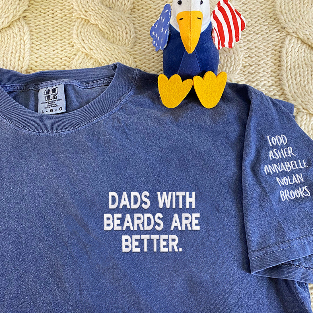 Custom Comfort ColorÂ® Embroidered Dads with Beards Are Better Shirt