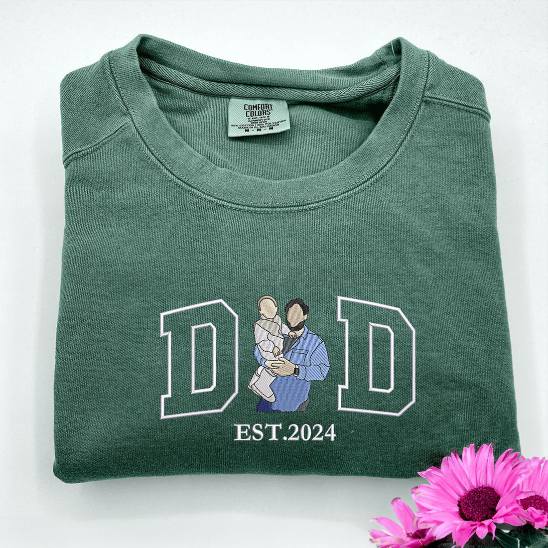 Comfort ColorÂ® Embroidered Dad Est Shirt
