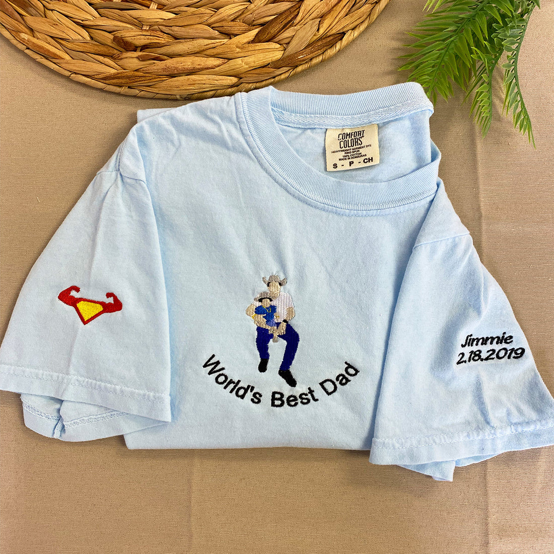 Comfort ColorÂ® Custom Embroidered World's Best Dad Shirt