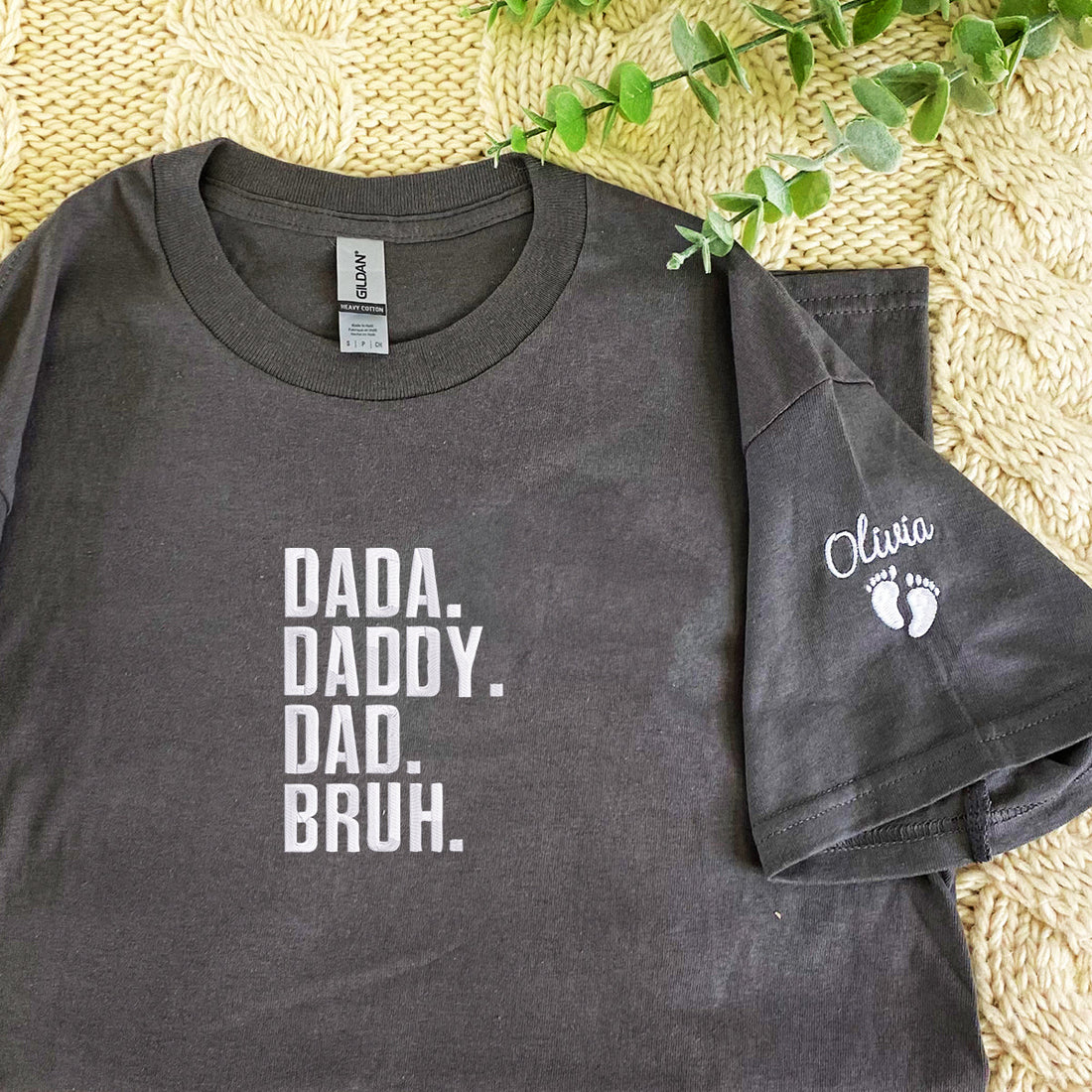 Custom Comfort ColorÂ® Dada Daddy Dad Bruh Shirt