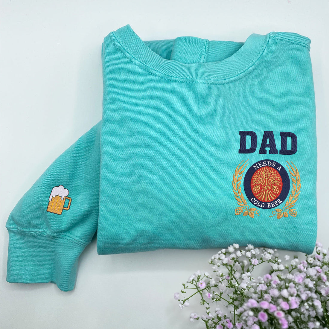 Custom Comfort ColorÂ® Embroidered Dad Beer Shirt