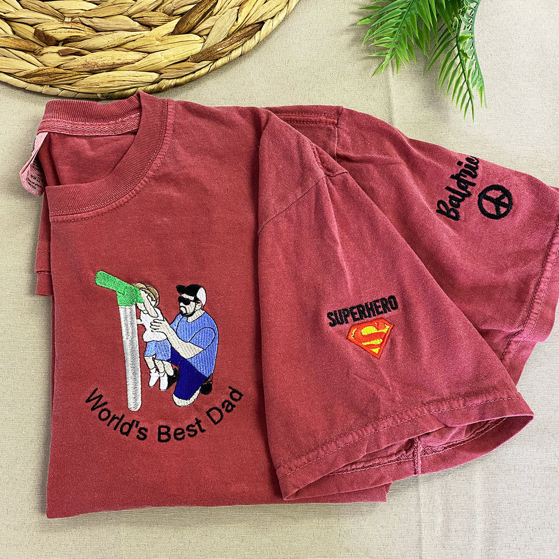 Comfort ColorÂ® Custom Embroidered World's Best Dad Shirt