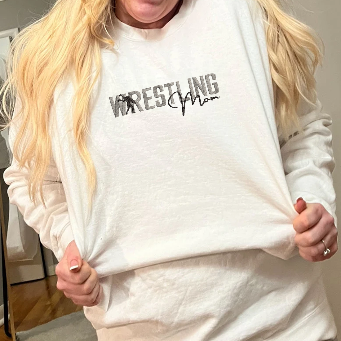 Comfort ColorÂ® Embroidered Wrestling Mom Shirt